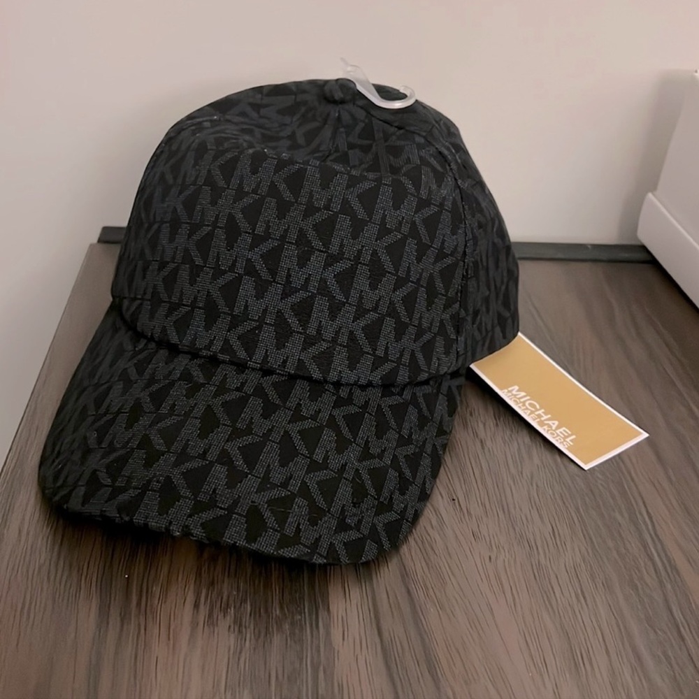 Michael Kors Signature Logo Gray Cap Hat